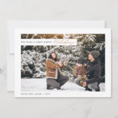 家族エレガント写真ハッピーホリデークリスマスカード シーズンカード (正面)