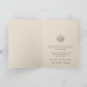 家族エレガント写真ホリデーカード カード (内部)