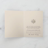 家族エレガント写真メリークリスマスカード カード (内部)