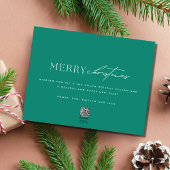 家族エレガント写真メリーモダンクリスマス シーズンカード