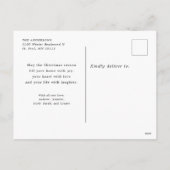 家族エレガント写真付きの喜び台本 シーズンポストカード (裏面)