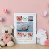 家族エレガント名渦巻形の6写真フォイルプリント 箔ポスター