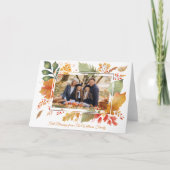 家族エレガント感謝祭の写真紅葉 シーズンカード (正面)