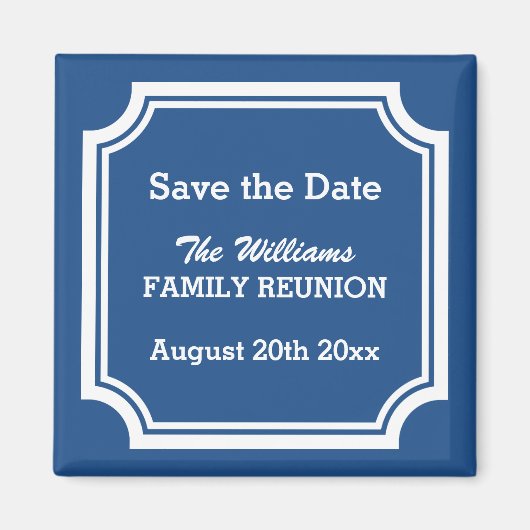 家族エレガント懇親会セーブザデートマグネット マグネット (正面)