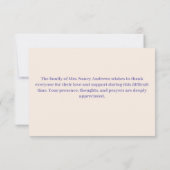 家族エレガント追悼碑 サンキューカード (裏面)