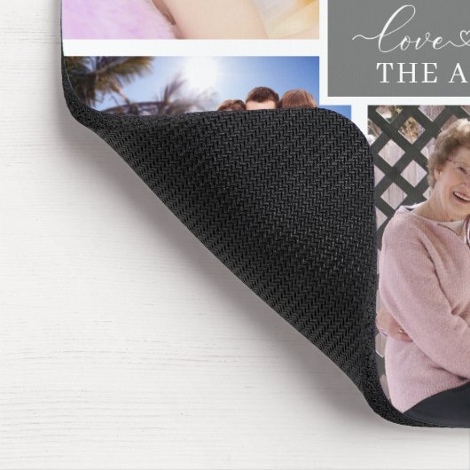 家族エレガント8写真コラージュと名前ペルソナリ マウスパッド (コーナー)