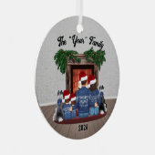 家族オーナメント2ハウンド少年 メタルオーナメント (正面右)