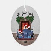 家族オーナメント2ハウンド少年 メタルオーナメント (正面左)