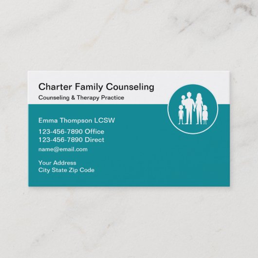 家族カウンセリング&セラピー心理療法士 名刺 (正面)