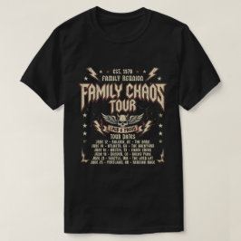 家族カオスツアー 面白い再会の旅 Tシャツ