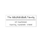 家族カジュアルの名前と住所ラバースタンプ ラバースタンプ (インプリント)