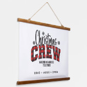 家族カスタマイズのクリスマスのクルーのプレイド 吊り下げ型タペストリー (傾斜あり)