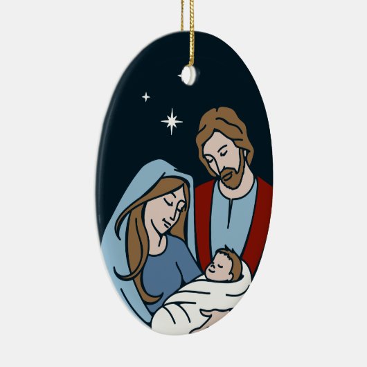 家族カスタマイズのクリスマス セラミックオーナメント (右)