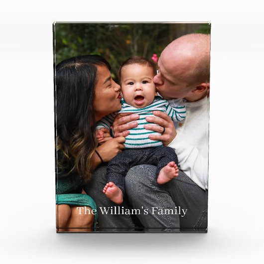 家族カスタマイズの写真 フォトブロック (正面)