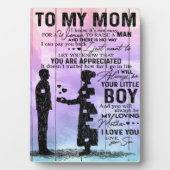 家族カスタマイズへの贈り物、お母さんへのかわいいプレゼント フォトプラーク (正面)