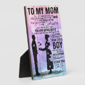 家族カスタマイズへの贈り物、お母さんへのかわいいプレゼント フォトプラーク (側面)