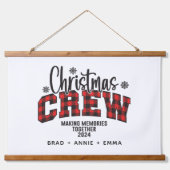 家族カスタマイズクリスマスのクルー2024 吊り下げ型タペストリー (正面)