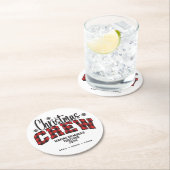 家族カスタマイズクリスマスクルー2024Tシャツ ラウンドペーパーコースター (インサイチュ)