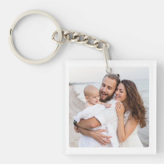 家族カスタマイズ形見せ二面写真両面 キーホルダー (正面)