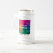 家族カスタマイズ画像フォトビジネスロゴ文字 ビールジョッキ (正面左)