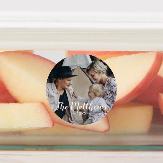 家族カスタムの休日の写真 ラベル (貼付)