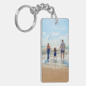 家族カスタムの写真とフォトキーチェーン キーホルダー (正面左)