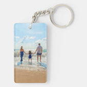 家族カスタムの写真とフォトキーチェーン キーホルダー (裏面)