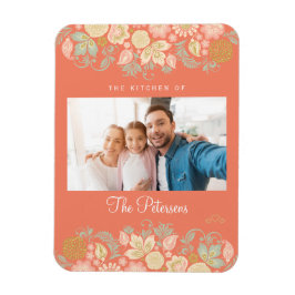 家族カスタムの写真と文字モダン マグネット