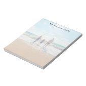 家族カスタムの写真ビーチ休暇 ノートパッド (回転)