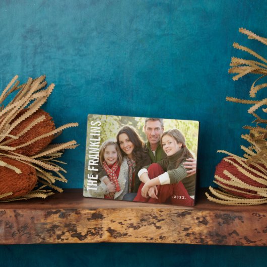 家族カスタムの写真立て フォトプラーク (側面)