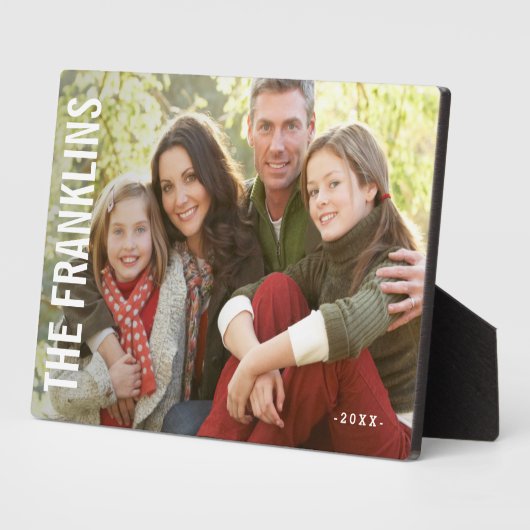 家族カスタムの写真立て フォトプラーク (側面)