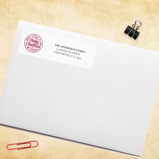 家族カスタムの名前でクリスマスを祝うクリスマス ラベル