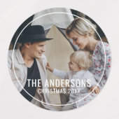 家族カスタムの名前の家族の写真 ラベル (デザイン1)