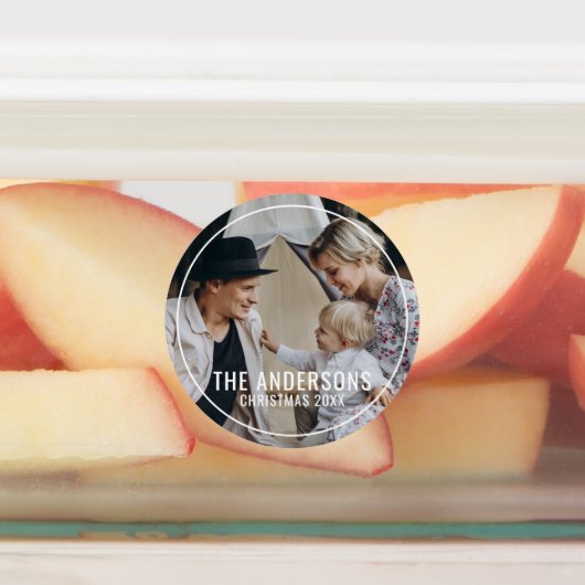 家族カスタムの名前の家族の写真 ラベル (貼付)