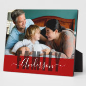 家族カスタムの姓1枚 フォトプラーク (側面)