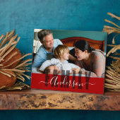 家族カスタムの姓1枚 フォトプラーク (側面)