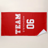 家族カスタムチーム ビーチタオル (正面)