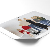 家族カスタムポートレート ポスター (角)