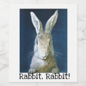 家族カスタムラッキーうさぎことわざのギフト ワインラベル (シングルラベル)