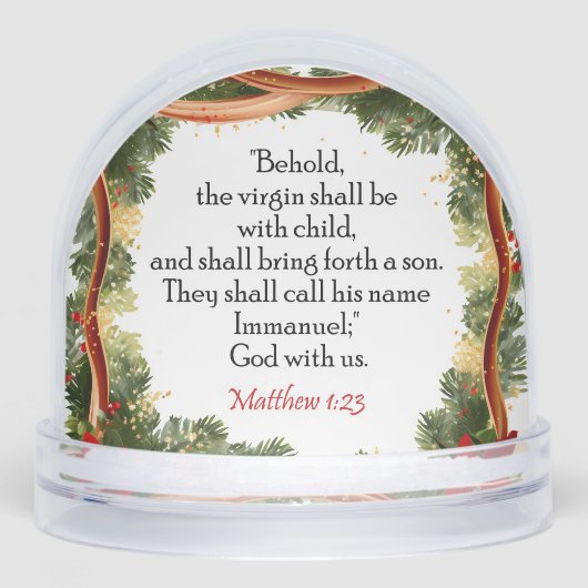 家族カスタム写真とクリスマス聖書聖句 (正面)