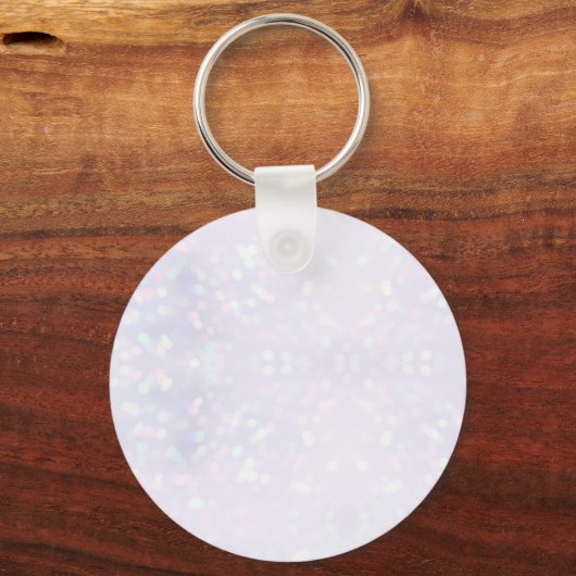 家族カスタム写真とターコイズエレガント曼荼羅 キーホルダー (裏面)