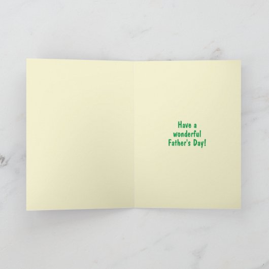 家族カスタム写真のお父さんの日用カード カード (内部)