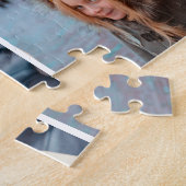 家族カスタム写真コラージュ手書き名 ジグソーパズル (側面)