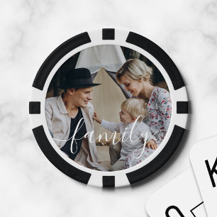 家族カスタム写真 ポーカーチップ