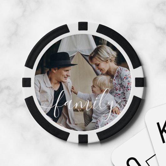家族カスタム写真 ポーカーチップ