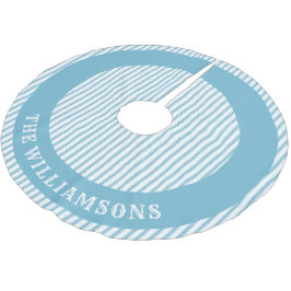 家族カスタム名のクリスマスツリースカート ブラッシュドポリエステルツリースカート