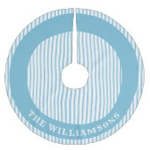 家族カスタム名のクリスマスツリースカート ブラッシュドポリエステルツリースカート (正面)