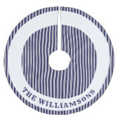 家族カスタム名のクリスマスツリースカート ブラッシュドポリエステルツリースカート (正面)