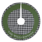 家族カスタム名のクリスマスツリースカート ブラッシュドポリエステルツリースカート (正面)