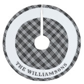 家族カスタム名のクリスマスツリースカート ブラッシュドポリエステルツリースカート (正面)